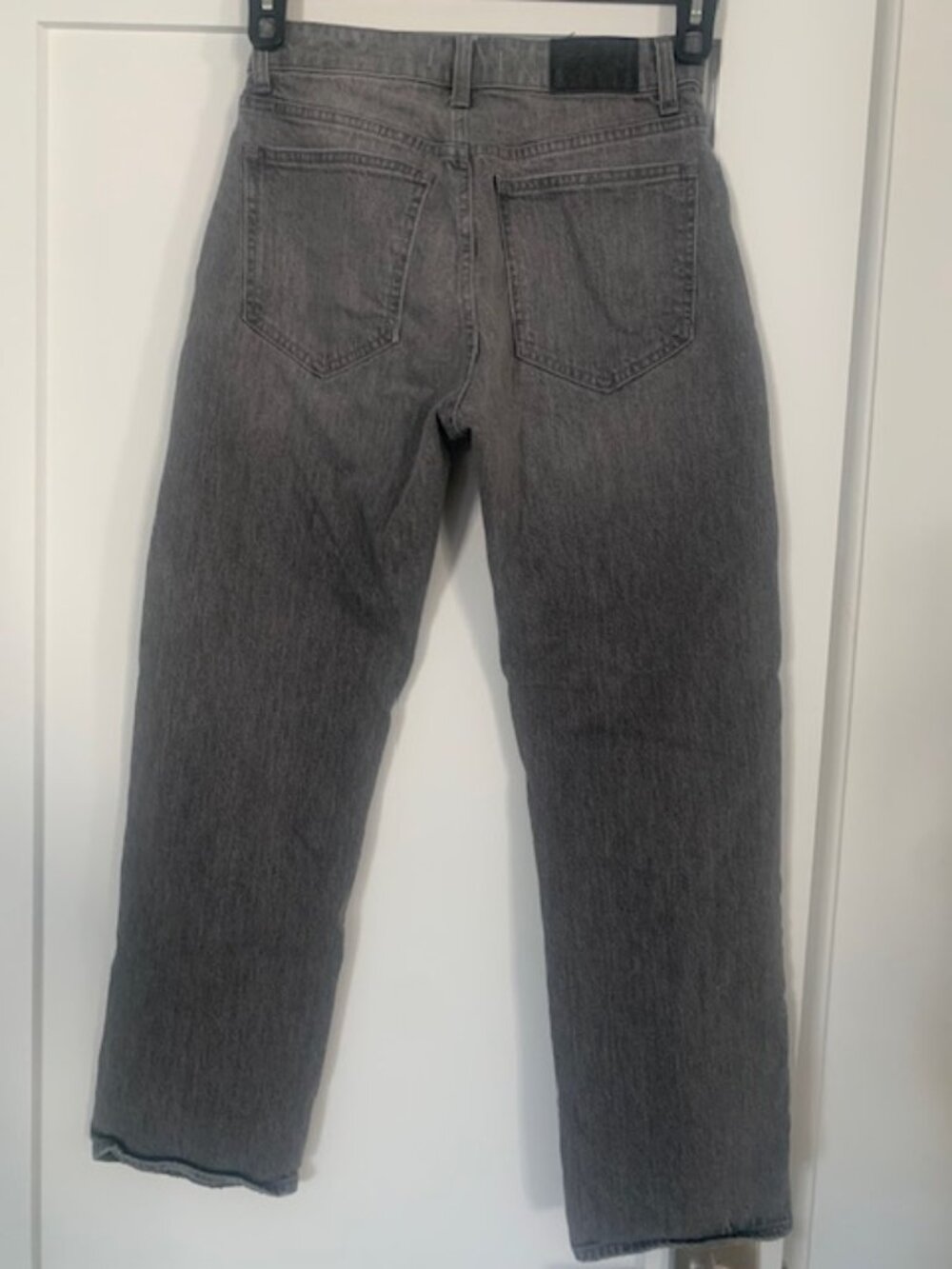 Madewell Curvy 90s Straight Jeans Gray High‎ Rise Cropped 26P Petite - Picture 2 of 9